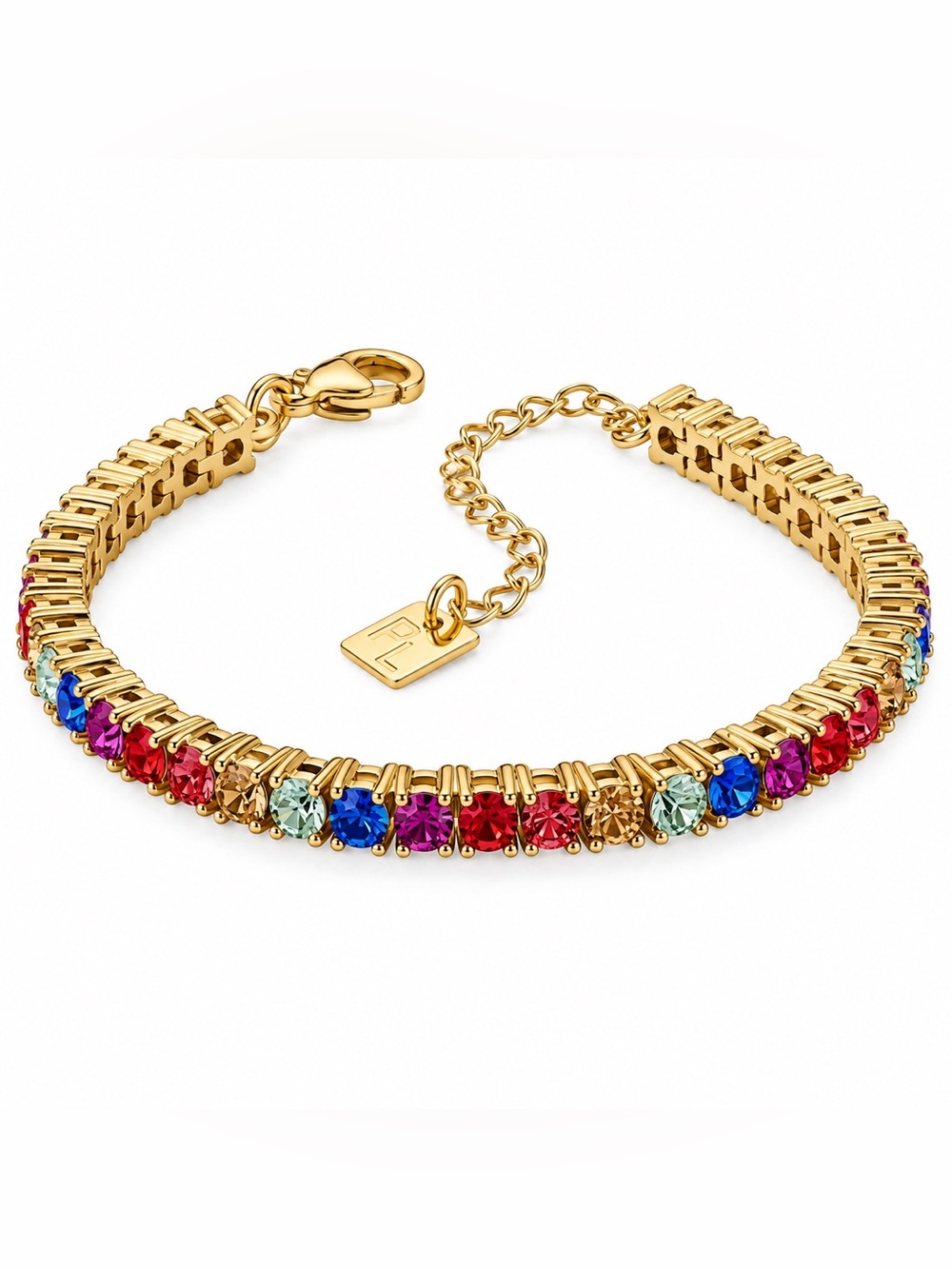 Park Lane Micro Impression Rainbow Bracelet Gold Tone NIB